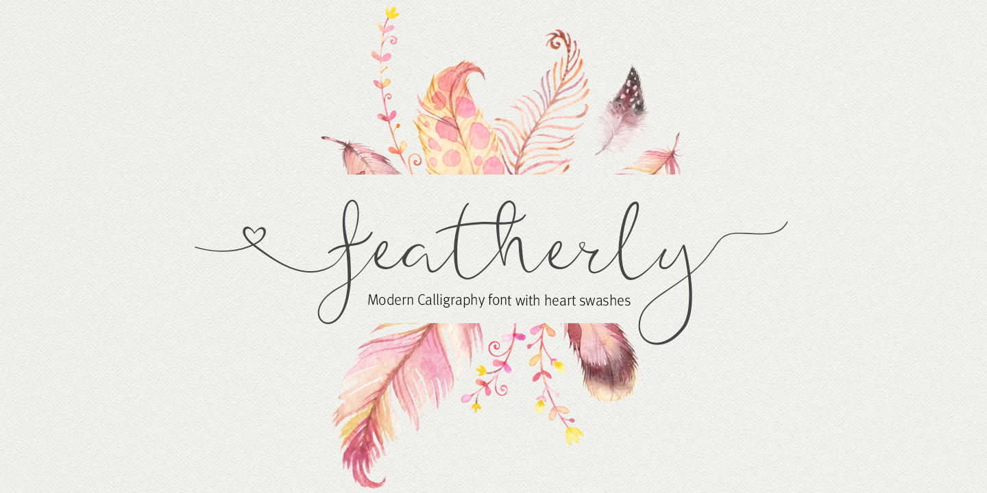 Example font Featherly #7